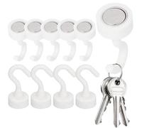 Ganci magnetici da parete, 10 pezzi, 3,48 x 1,60 cm, resistenti | Forte Gancio Magnetico Ganci Da Parete Per 1.37x0.63 Bagno Camera Da Letto Frigo Garage Nave Da Crociera Aula Armadietto