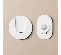 Ganci magnetici per telecomando, set da 6 pezzi con supporto da parete perforato, progettati per una facile conservazione e gestione dello spazio (bianco)