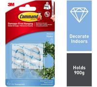 Ganci medi Command - Trasparente 2 ganci e 4 strisce