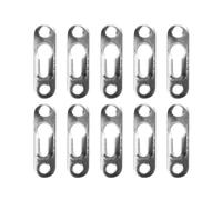 Ganci metallici per quadri a forma di forello, Chiusura for gancio buco della serratura multicolore, confezione da 10, 42 x 13 mm, for cornici e opere d'arte(Silver)