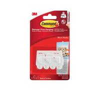 Ganci Micro Bianchi Leggeri Adesivi (Confezione 3) COM17066