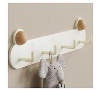 Ganci multiuso per organizer, Moderno appendiabiti decorativo da parete con 2/4/6 ganci for cappotti, cappelli, borse, chiavi in anticamera, ingresso, bagno(White,26.5cm/10.4in)