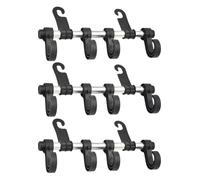 Ganci multiuso per poggiatesta per sedili auto, resistenti, 14 x 10 x 3 cm, confezione da 3 pezzi, multiuso adatti per riporre e usare tutti i giorni, migliorano sia la funzionalità che l'estetica (A)