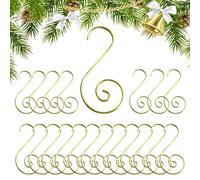 Ganci ornamentali a forma di stella/S, 20 pezzi, clip resistenti per tenere palline, calze, decorazioni per alberi, porte, pareti, feste
