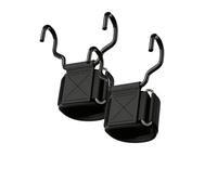 Ganci Palestra 1 paio di impugnature con gancio for sollevamento pesi fasce for polsi, cinghia for barra manuale, guanti da palestra for trazioni e fitness per Trazioni(Widen Black-2pcs)