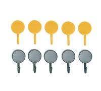 GANCI PARETE TRASPARENTI ADESIVI IMPERMEABILI GANCI PER ACCAPPATOI BAGNO CUCINA (Verde e Giallo)