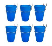 Ganci per accessori per pannelli forati con design rotondo con portabicchieri e portapenne, per riporre e gestire lo spazio di lavoro semplificato (blu)