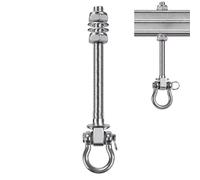 Ganci per amaca, resistenti, antiscivolo, kit di montaggio per amaca, capacità di carico di 680,4 kg, supporto antiscivolo per cortile, altalena, soffitto, campeggio, viaggi zaino in spalla