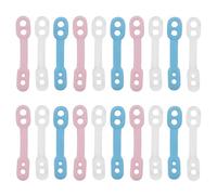 Ganci per appendiabiti di lavaggio - 20pcs pioli per biancheria antivento | Fissazione del gancio senza slip | Ganci per vestiti | Strisce di silicone per linea di corda sospesa all'aperto