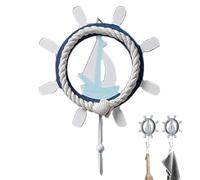Ganci per asciugamani costieri, ganci da parete rustici e costieri, porta asciugamani da parete decorativi, tema mediterraneo chic per bagno, camera da , soggiorno