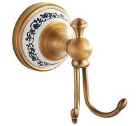 Ganci per asciugamani da bagno in ottone bronzo antico, accessori da bagno a parete, design in porcellana
