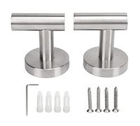 Ganci per Asciugamani da Bagno, Porta Accappatoio in Acciaio Inox, Montaggio a Parete, Resistenti, Ganci Appendiabiti, Porta Asciugamani, Porta, Armadio, Spugne, Gancio per