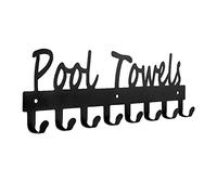 Ganci per asciugamani da piscina porta da tovagliolo da asciugamano da bagno organizzatore per appendiabiti per camino da nuoto ganci per asciugamani in piscina nera, portavalo per asciugamani, port