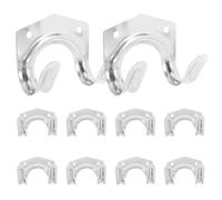 Ganci Per Attrezzi Da Capanno 20 Pcs Wooden Board Heavy Duty J Shape Farm Tool Drain Rack Hook Wall Hose Holder Hangers Bracket Steel Multipurpose