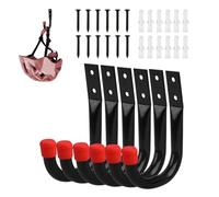 Ganci per attrezzi da parete da garage | 6 pz/set di ganci resistenti | Organizer per tubi per bicicletta J Ladder | utilità di montaggio per scaffale