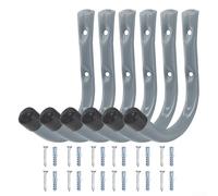Ganci per attrezzi tipo J, 6 ganci da garage resistenti per organizzare e massimizzare lo spazio di archiviazione (grigio)