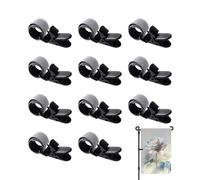 Ganci per Bandiere da Giardino - 12 Pezzi Ganci per - Accessori Anti Con Morsetto Regolabile Per Uso In Interno Ed Esterno Per Decorazioni Da Giardino E Casa