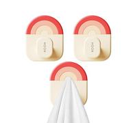 Ganci per bastoncini - Set di 3 supporti rimovibili per appendere la parete, ganci riutilizzabili resistenti all'acqua per l'organizzazione della casa | Doccia bagno porta soffitto cucina