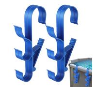 Ganci per bastone da piscina con supporto regolabile a 3 ganci impermeabili | Porta aste per piscina per spogliatoi, spazzole, skimmer, tubo aspirapolvere, strumenti di pulizia, asciugamani,