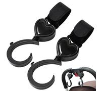 Ganci per borsa per passeggino, clip per passeggino, ganci a 360 gradi, 16 x 4,6 cm, resistenti e portatili, versatili per borse, sacchetti e bottiglie d'acqua