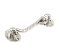 Ganci per cabina in acciaio inox da 7,6 cm, con chiusura a occhiello, gancio girevole per porta, cancello, finestra, con viti di montaggio