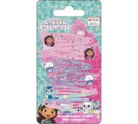 Ganci per capelli Gabby’s Dollhouse 6 pezzi per ragazze | Set infantile di fermagli metallici con glitter e personaggi originali della serie di Netflix