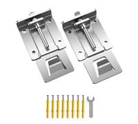 Ganci per cappa da cucina, in acciaio inox, 2 pezzi, ganci per fissaggio a parete, staffe ispessite (S)
