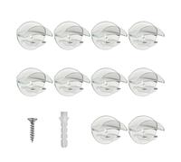Ganci per cappelli - Appuntamento adesivo, organizzatore a parete | Set da 10 pezzi senza design da punzonatura, supporto forte per bagno doccia da cucina camera da letto appartamento soggio