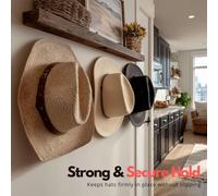 Ganci per cappello cowboy decorazione casa tesa larga appendiabiti autoadesivo p