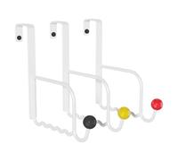 Ganci per cappotto per porta, ganci per abiti per porta - Ganci per asciugamani in ferro con perline rotonde colorate 3 x ,Trappola per riporre cappelli creativi e sciarpe dietro