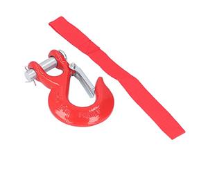 Ganci per catena di sicurezza e traino in acciaio, capacità limite 18000 libbre, adatti al sollevamento di salvataggio in porto e fuori strada (rosso)