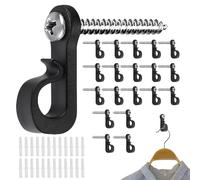 Ganci per catene luminose, ganci per luci esterne, 20 pezzi, ganci per catena luminosa, impermeabili, a forma di Q, avvitabili, per lanterne di, design con grappa