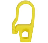 Ganci per corda elastica con chiusura di sicurezza, Ø foro 8 mm - 100 pz, giallo