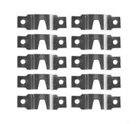 Ganci per cornici fotografiche, 10 o 50 pezzi, colore argento, orizzontale, striscia dritta, per quadri, specchi, arte da parete, 48 x 11 mm, capacità di carico 15-20 kg (10 pezzi)