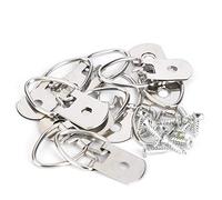 Ganci per Cornici in Ferro, 50 Pezzi, Vari Formati 22 - 53mm, Colori Argento, Ciano, Bronzo, Oro - Accessori Resistenti per Appendere Quadri e Specchi, Facile Installazione per (B)