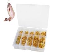 Ganci per filo spinato: set di 100 ganci solidi e appuntiti per sale e acqua, ideale per fiume, lago e oceano, adatto per luccio, salmone, pesce muschiato, Baracuda,