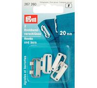 Ganci per gonne, 20mm, colore argento, conf. da 2 pz.