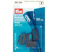 Ganci per gonne, 20mm, neri, conf. da 2 pz.