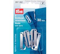 Prym Ganci per gonne 30 mm, argento, confezione 2 paia