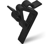 Ganci per grondaie per esterni, 100 pezzi, ganci per appendere le vacanze, in plastica, resistenti alle intemperie, per Halloween, festival, decorazioni natalizie, luci a stringa (nero)