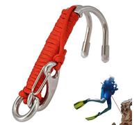 Ganci per immersioni sotterranee, ganci per scogliere subacquee | Gancio in acciaio inossidabile con corda | Attrezzature di sicurezza con per la fotografia subacquea