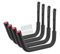 Ganci per kayak da garage, 38,5 cm, resistenti, da parete, per canoa, tavola da surf, sci, scala, sedie pieghevoli, biciclette e attrezzi da giardino