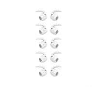 Ganci per le Orecchie Compatibili con per samsung Buds 4 e 4 Pro - 5 Paia Coperture Sicure in Silicone Morbido per Attività Fitness e Running - Design Ergonomico(White)