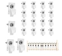 Ganci per luci stringa da esterno 20 Pezzi Clip Antiruggine Lampade | Con Clip a Vite per Catene Luminose Ufficio Studio Casa Patio e Giardino Cortile Mangiatoia per Uccelli Corda e Cavo Trave