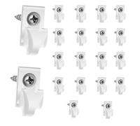 Ganci per luci stringa da esterno 20 Pezzi Clip Antiruggine Lampade | Con Supporti a Vite per Luci Stringa Patio Cortile Giardino Casa Ufficio Studio Mangiatoia Trave Legno Corda Cavo
