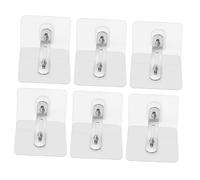 Ganci per Mobili Sicurezza Adesivi 6 Pezzi Pvc e Acciaio Inox | Ancoraggio da Parete senza Foratura, Anti Ribaltamento, per Fissaggio Stabile e Resistente All’usura