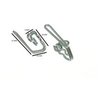 Ganci Per Nastro Di Testa Per Tende CP In Metallo Cromato Confezione Da 2000