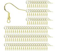 Ganci per Orecchini Argento Sterling 925 Gancio Orecchini con Sfera in Filo e Bobina per Realizzare Gioielli Fai da te 100 Pezzi 14K Placato in Oro
