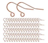 Ganci per Orecchini Argento Sterling 925 Gancio Orecchini per Realizzare Gioielli Fai da te 100 Pezzi, Oro Rosa