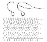 Ganci per Orecchini Argento Sterling 925 Gancio Orecchini per Realizzare Gioielli Fai da te 100 Pezzi, Argento